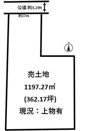 天理市櫟本町建築条件無し売土地約362坪