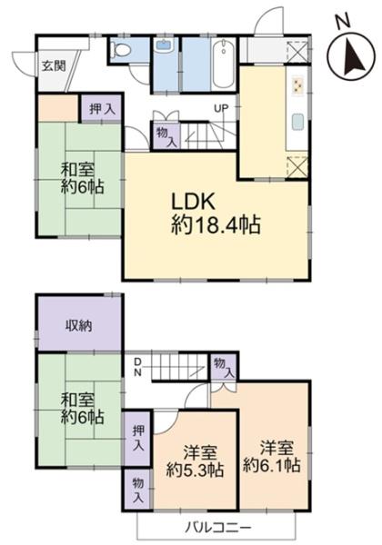 日高市武蔵台5丁目　敷地約52坪　中古住宅