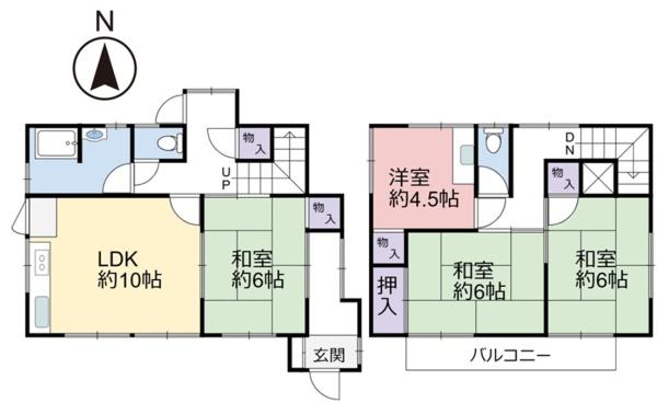 日高市中鹿山　敷地約46坪　中古住宅