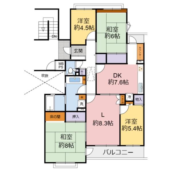 ラ・パレット入間扇町屋団地　8号棟　4階