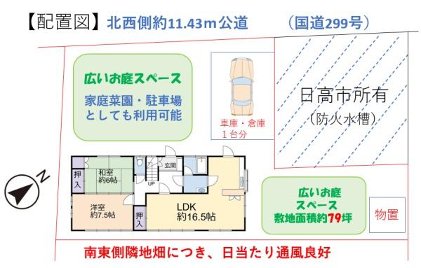 日高市高麗本郷　敷地約79坪　中古戸建