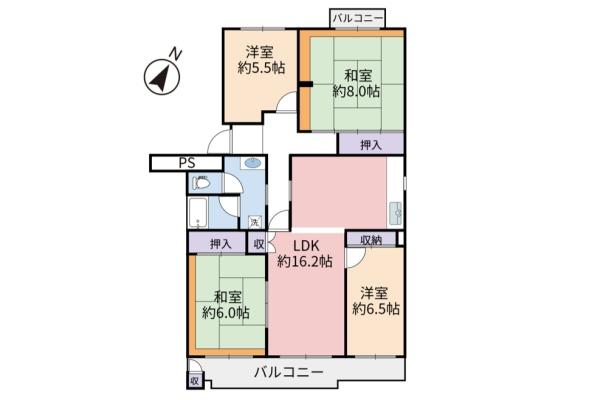 つつじ野団地　1街区22号棟　最上階5階