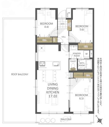 ライオンズマンション若葉台　５階最上階角部屋