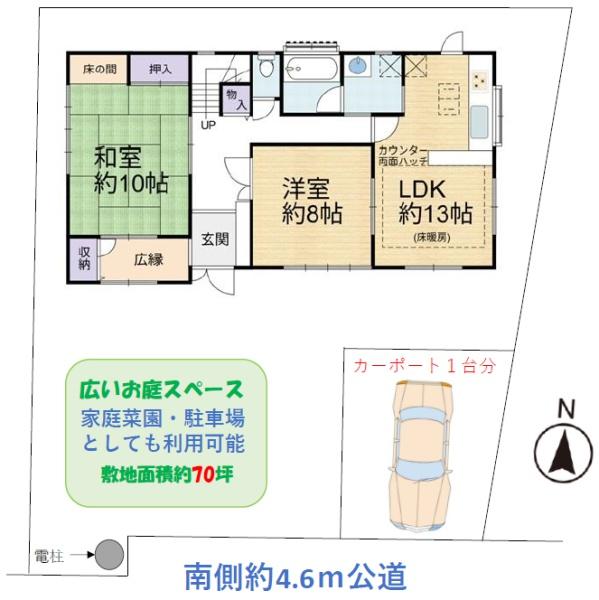飯能市白子　敷地約70坪　中古住宅