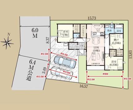 川越市かすみ野２３期　新築平屋建て