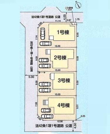 鶴ヶ島市下新田第２　新築全４棟　１号棟