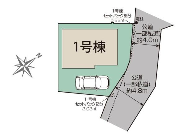 所沢市久米 新築戸建(区画図)