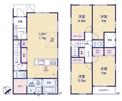 鶴ヶ島市南町1期 新築全2棟 2号棟