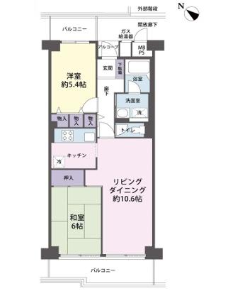 ガーデンシティ狭山壱号館　２階