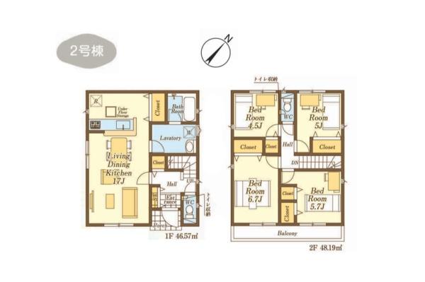 狭山市広瀬台第12 新築全4棟 2号棟