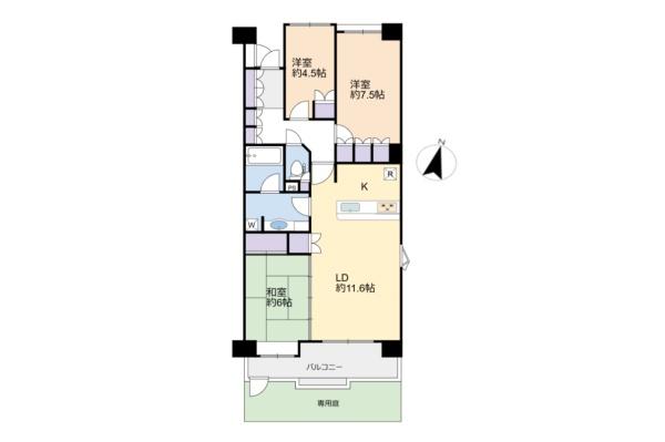 中銀第二稲荷山公園マンシオン　1階