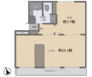 狭山台団地２街区２５号棟　２階