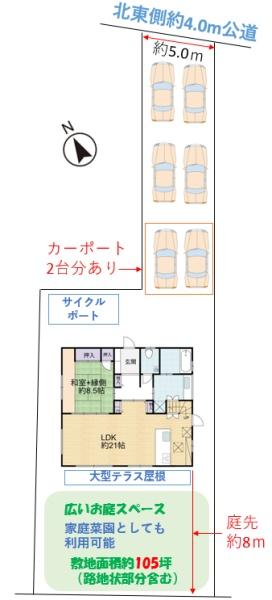 入間市春日町1丁目　敷地約105坪　中古住宅