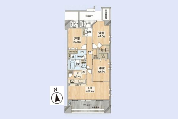 セントフォーレ飯能　２階角部屋