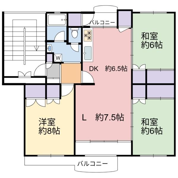 西武狭山台ハイツE棟　3階