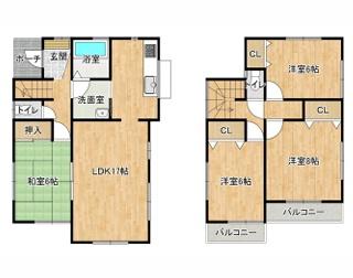 狭山市上奥富　平成１６年築　中古戸建