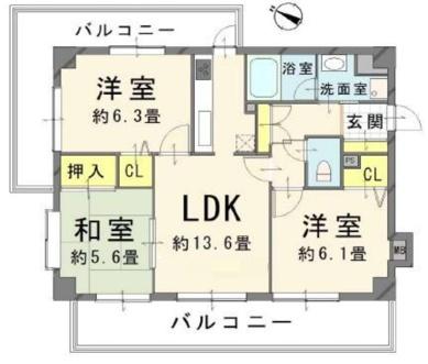 クレアメゾン新狭山　２階角部屋