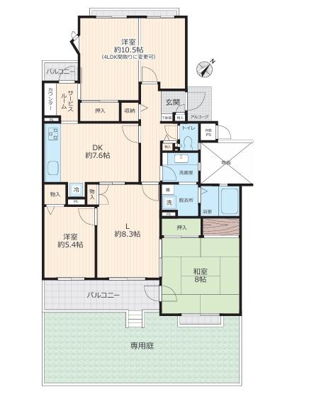 入間扇町屋団地８号棟　１階