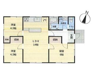 所沢市下富　敷地約５０坪　中古平屋建て
