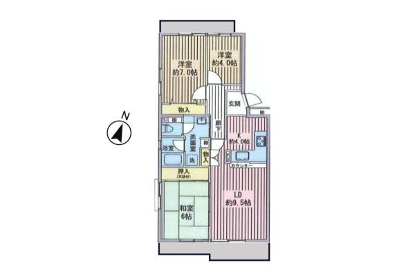 入間駅前プラザ1号棟　4階角部屋