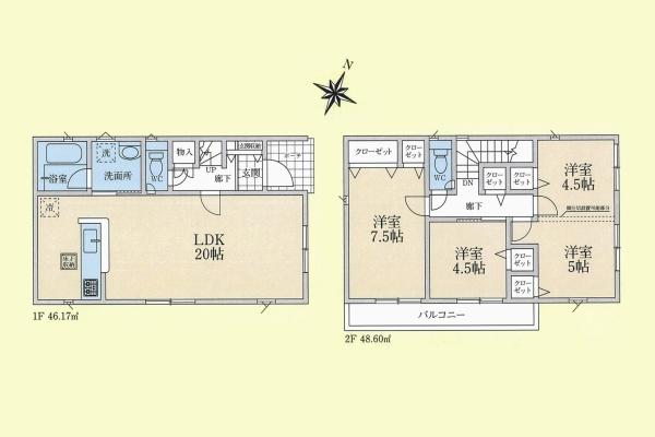 入間市上藤沢第16　新築戸建