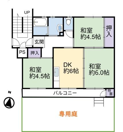 新狭山ハイツ26号棟　1階