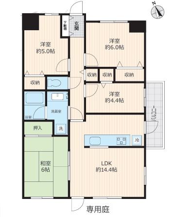 コスモ狭山ロイヤルステージ　１階角部屋