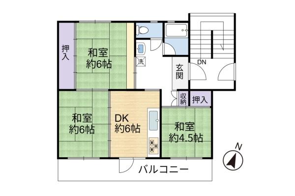 狭山台団地2街区　27号棟　3階角部屋