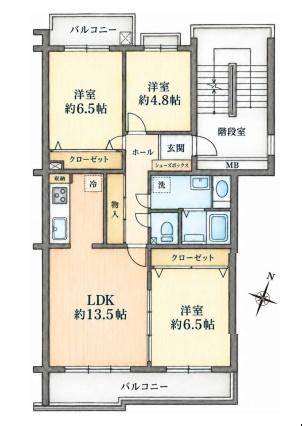 プラザシティ新所沢緑町第一２号棟　５階