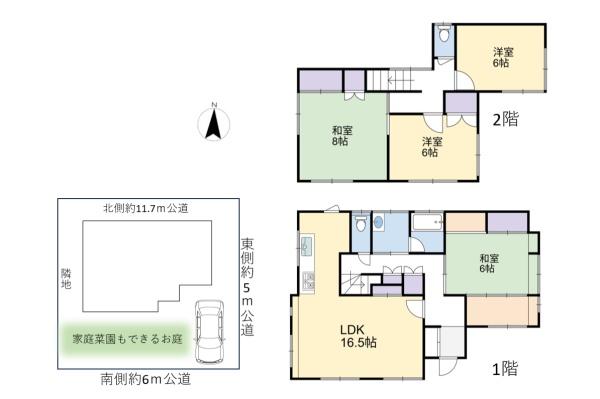 鳩山町鳩ヶ丘5丁目　敷地約60坪　中古戸建