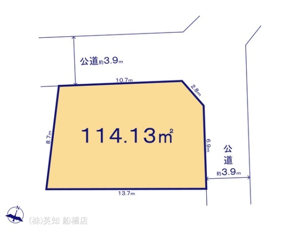 鎌ケ谷市東道野辺４丁目の土地