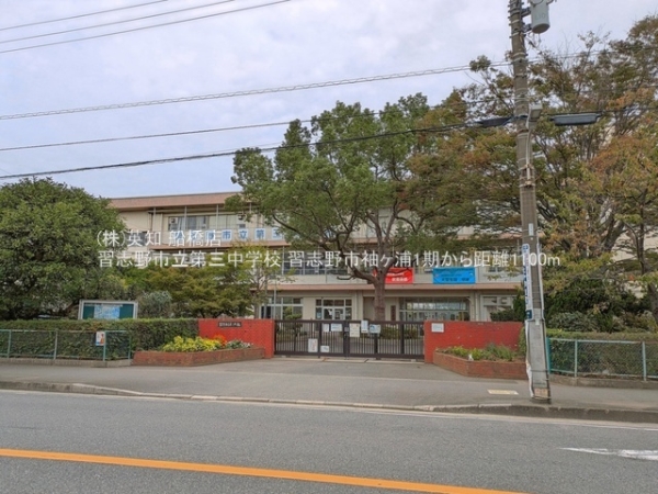 習志野市袖ケ浦１丁目の新築一戸建(習志野市立第三中学校)