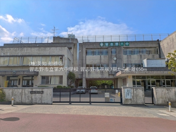 習志野市花咲２丁目の新築一戸建(習志野市立第六中学校)