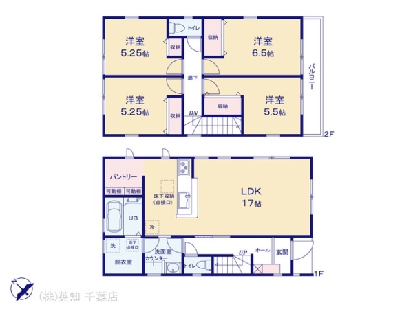 千葉市若葉区桜木北1丁目の新築一戸建(間取り)