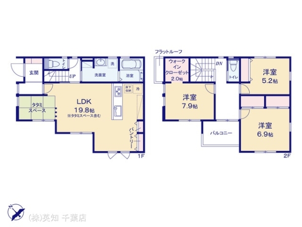 八千代市八千代台北16丁目の新築一戸建(間取り)