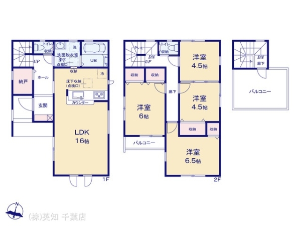 千葉市中央区亀岡町の新築一戸建(間取り)