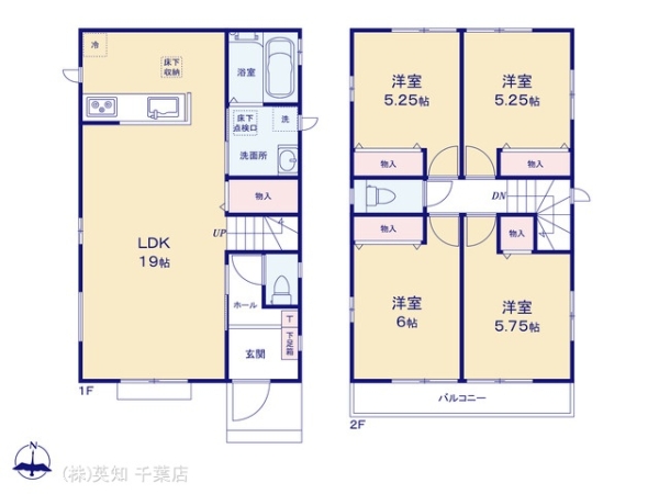 八千代市下市場1丁目の新築一戸建(間取り)