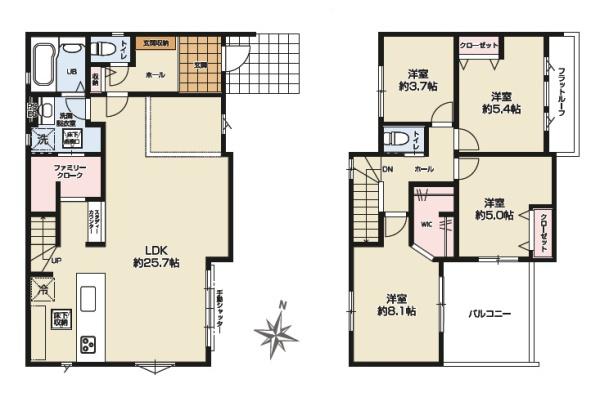 君津市外箕輪4丁目　新築一戸建て　1期　1号棟
