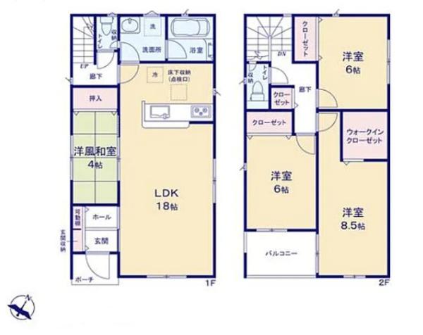 袖ケ浦市蔵波台　新築一戸建て　第9　2号棟