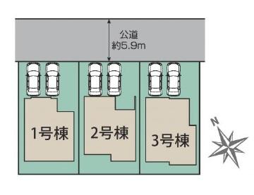 袖ヶ浦市蔵波台1丁目　新築一戸建て　1号棟