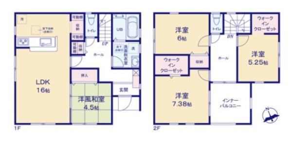 木更津市中島　新築一戸建て　2号棟