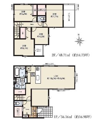 木更津市清見台南2丁目　新築一戸建て　1期　2号棟