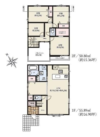 君津市南久保2丁目　新築一戸建て　1期　2号棟