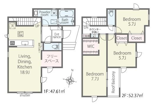 袖ケ浦市今井1丁目　新築一戸建て　第1期　2号棟