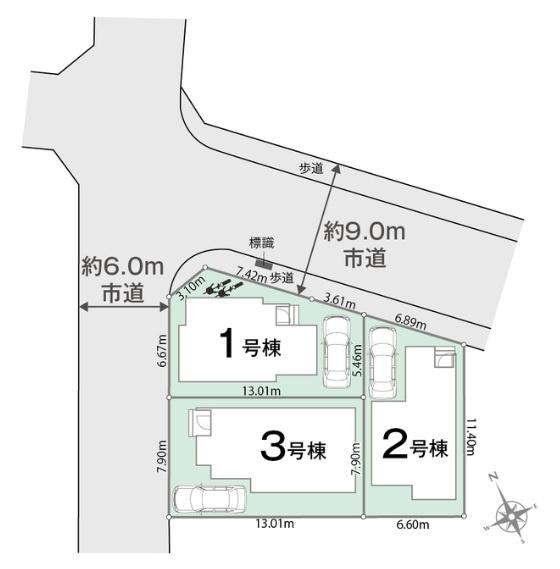 袖ケ浦市長浦駅前1丁目　新築一戸建て　01期　1号棟