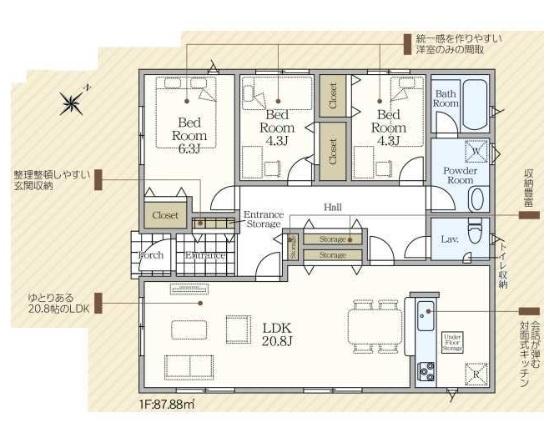 富津市大堀　新築一戸建て　第5　1号棟
