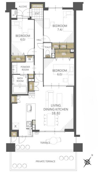 ネバーランドシエル箕面　N棟