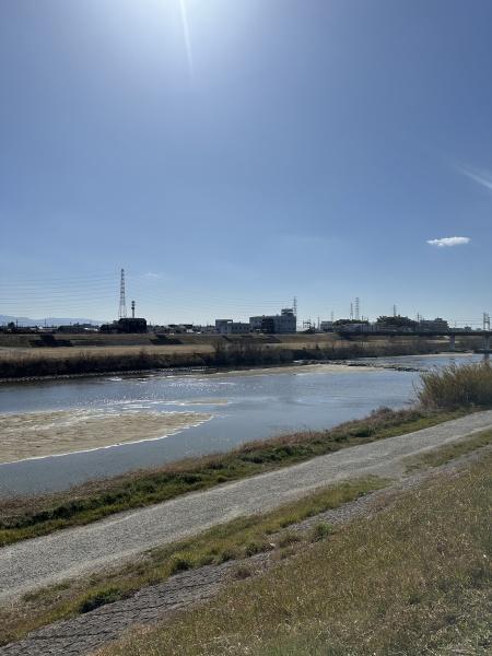大阪市東住吉区住道矢田３丁目の中古一戸建て(裏の河川公園)