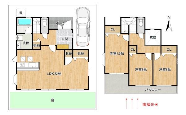 箕面市粟生新家２丁目の中古一戸建て