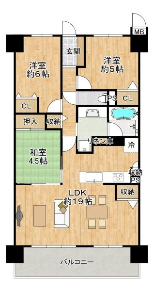 ヴォックスシティ【中古マンション】最上階